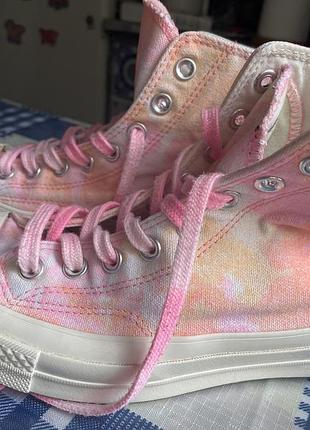 Кеди converse (wmns) chuck 70 hi ‘beach dye - pink