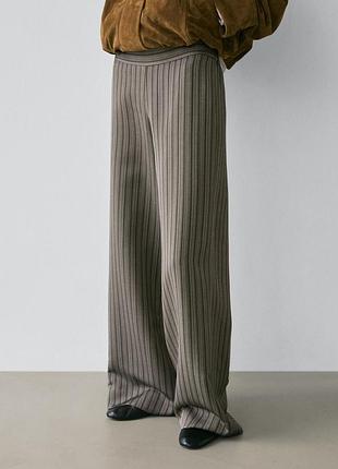 Штани палаццо льон massimo dutti
