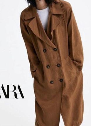 Красивий терракотовий тренч zara m/l