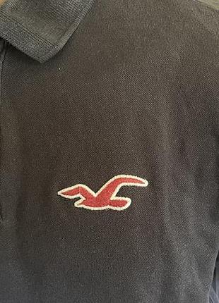 Поло hollister темно-сіре, розмір xl