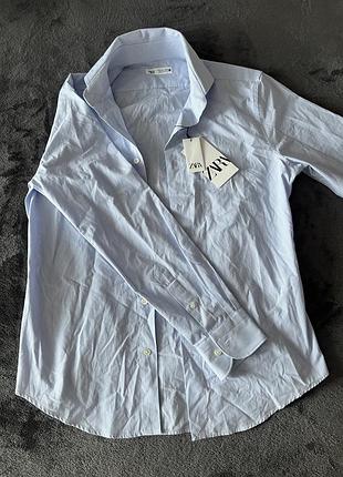 Блакитна сорочка zara