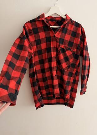 Сорочка в клітинку бренду zara