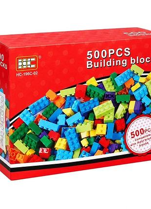 Дитячий конструктор building blocks hc-196c-02, 500 деталей