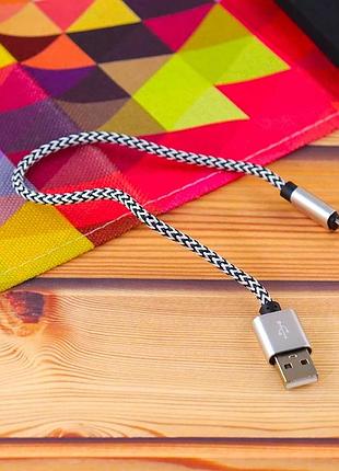 Кабель aspor a173 usb – micro 3a/0.3м- срібло