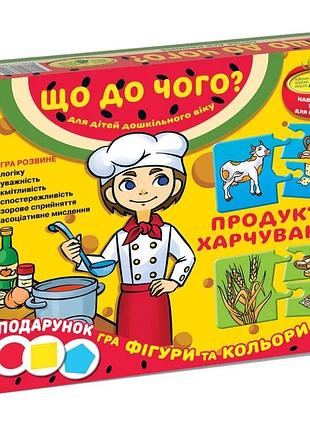 Дитяча розвиваюча гра "що до чого? продукти харчування" 87444 укр. мовою