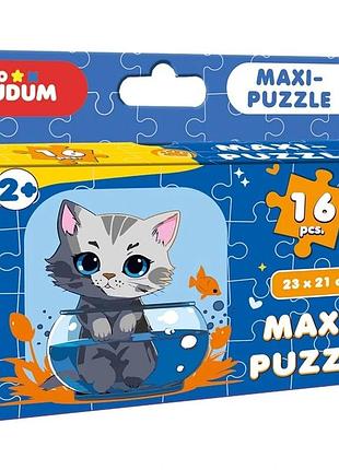 Дитячі пазл "котик 1" maxi-puzzle me5032-02, 16 елементів 23х21 см