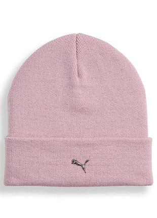 Шапка puma metal puma cat high crown beanie 02640405 one size poised pink