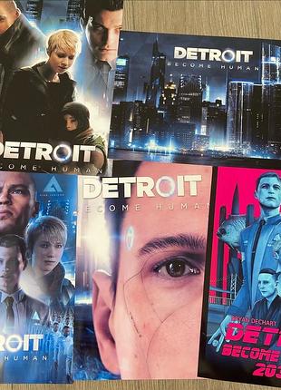 Постери самоклейкі а4 формату на тематику гри detroit became human