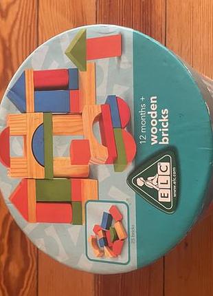 Дерев’яний конструктор elc wooden bricks (75 деталей), 12 міс.+