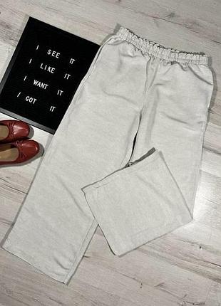 Лляні широкі штани, палаццо h&m