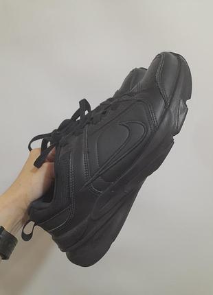 Черные кожаные мужские кроссовки nike defy all day (dj1196-001) - размер 41 (26 см)