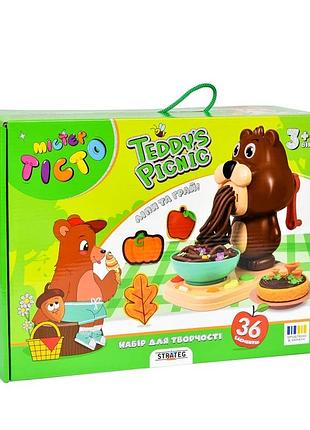 Набір для творчості містер тісто teddy's picnic strateg українською мовою (41033)