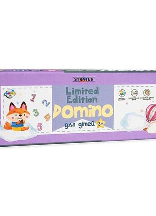 Настільна гра strateg domino limited edition звірята української мовою (30327)
