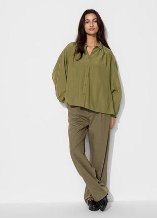Вільна натуральна легка сорочка uniqlo жіноча