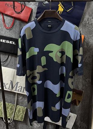 Футболка чоловіча hugo boss mercerised camouflage різнокольоровий xxl