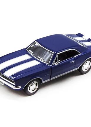 Дитяча модель машинки chevrolet camaro z kt5341 w, інерційна blue