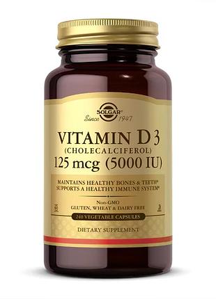 Vitamin d3 (cholecalciferol) 125 mcg (5,000 iu) - 240 vcaps