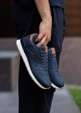 Classic super leather dark blue brown 5