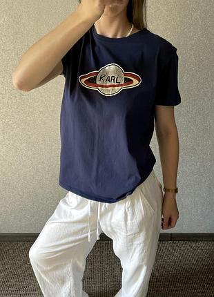 Karl lagerfeld футболка жіноча синя