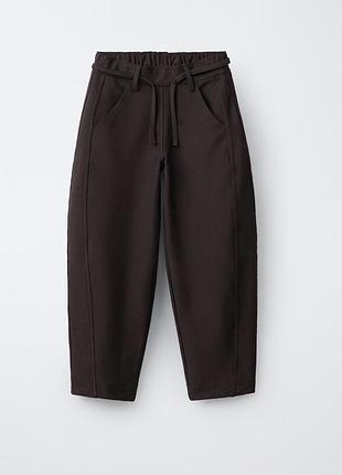 Штани в школу брюки коричневі zara