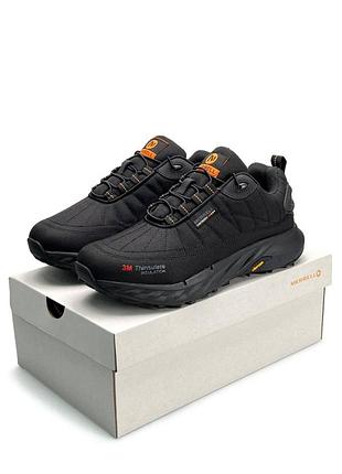 Мужские термо кроссовки merrell continium 3m thinsulate termo black orange