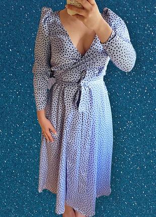 Сукня максі атласна в горошок polka dot mng mango