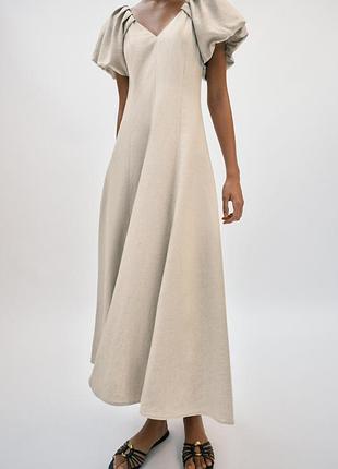 Zara -60% 💛 сукня етно лляна розкішна котон стильна хl