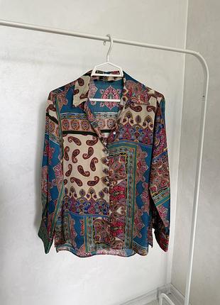Шовкова блуза zara розмір s