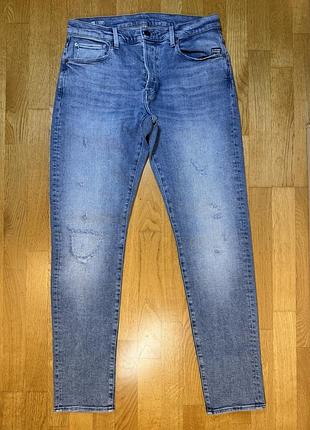 Джинси g-star raw 3301 slim, блакитного кольору, розмір l