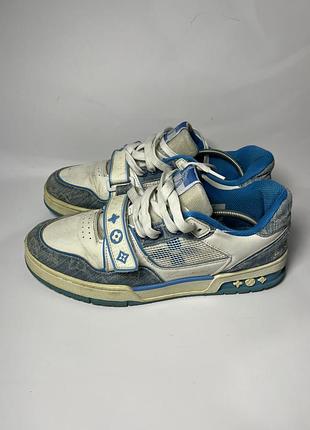 Кросівки louis vuitton trainer біло-блакитні 43 розмір