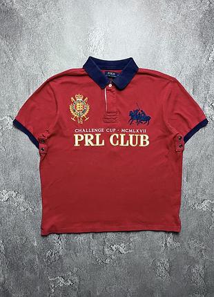 Vintage винтажная футболка поло polo ralph lauren prl поло ральф лаурен big pony chief keef чиф киф size xl размер хл
