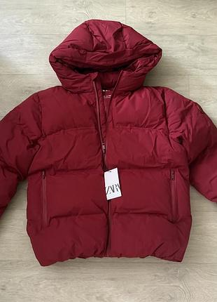 Зимова куртка (єврозима) zara 152 см червона