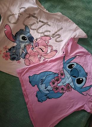 Футболки стич и анжела stitch дисней лот