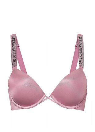 Logo shine strap push-up bra колір dusk rose розмір 34с