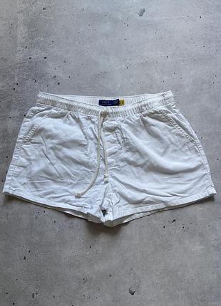 Білі бавовняні шорти polo ralph lauren
