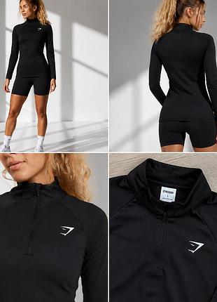 Лонгслів gymshark оригінал | жіночий | розмір l | чорний | спортивний одяг
