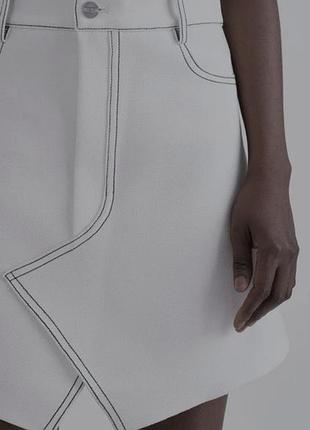 Брендовая мини-юбка dion lee shadow stitch