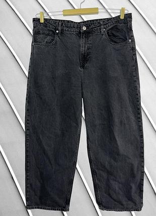 Жіночі темно-сірі джинси denim co 2xl 3xl 54 56 оригінал денім ко wide leg широкі графітові джинси висока посадка 58 60