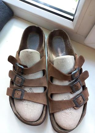 Шльопанці сандалі betula (by birkenstock) leo, розмір 39, натуральна замша