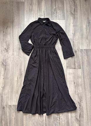 Сукня-сорочка zw collection від zara, розмір xs, s плаття максі нова колекція из новой коллекции платье нейлоновое макси с карманами спортивное