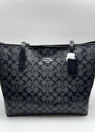 Сумка шопер coach city tote in signature canvas