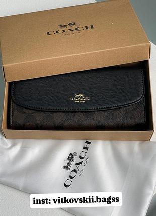 Гаманець signature pvc slim envelope wallet black/brown 🥰