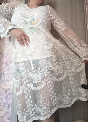 Красивое платье 👗 туника сетка накидка кружево можно для фотосессии
