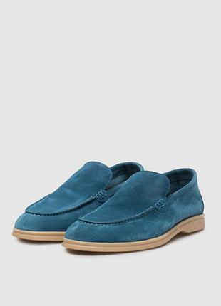 Мужские замшевые лоферы loro piana summer walk синие лоро пиано лорики мокасини