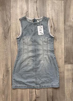 Джинсовое платье сарафан pull&bear новое по фигуре как zara короткое джинсовае платье м