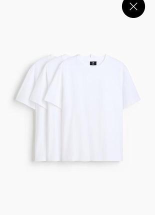 Футболка чоловіча l h&m (набір з 3 шт)