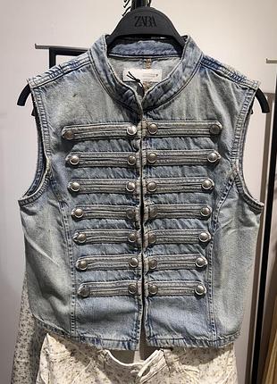 Джинсовий жилет zara