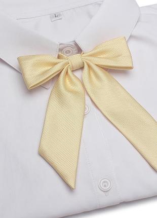 Галстук-бабочка на ворот рубашки аниме косплей на резинке желтая one size 12*16 см 9357 аксессар в школу костюма на застежке регулируется