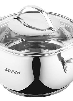 Каструля ardesto gemini liguria ar4322gb модель 2.2 л з нержавіючої сталі