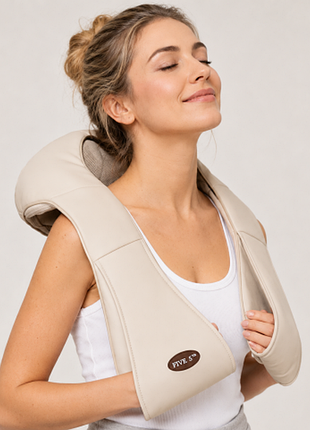 Массажёр для шеи и плеч massager of neck kneading бежевый